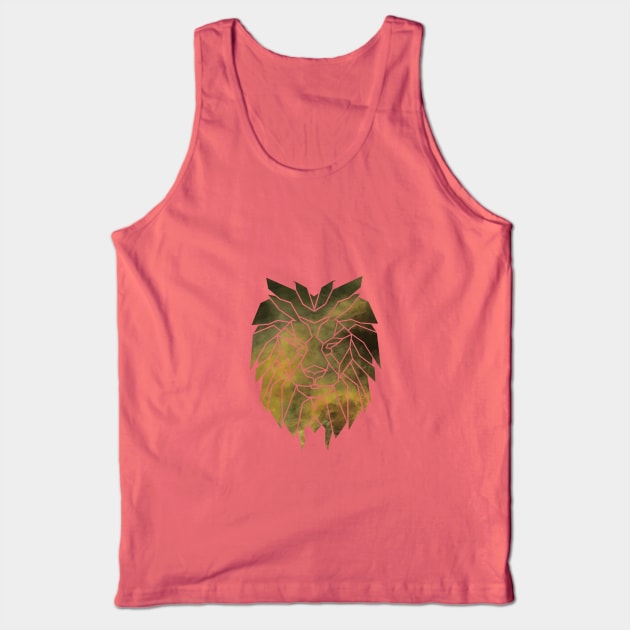 Lion Poly Gold Tank Top by hudayadi